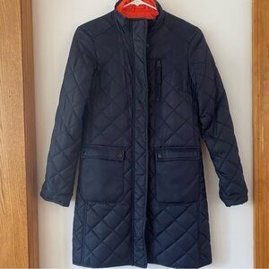 H&M dark blue quilted jacket/coat size o